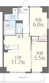 アベニール鷺洲【1階】の間取り
