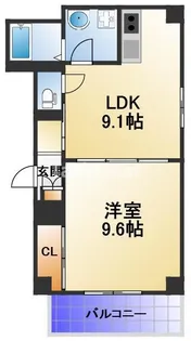 京橋オリエンタルキューブ【1階】の間取り