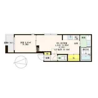 ツリービレッジ城東【3階】の間取り