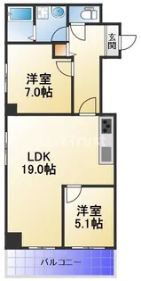 天満橋コーポ【6階】の間取り