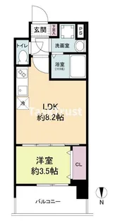 エス・キュート南森町【8階】の間取り