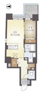 ハイデンス梅ヶ枝【5階】の間取り