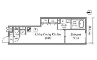 S-MOVE緑橋Ⅱ【3階】の間取り