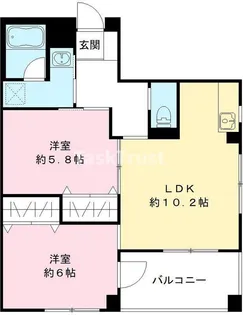 シェルマンド毛馬【2階】の間取り
