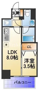 イグレック南本町【8階】の間取り