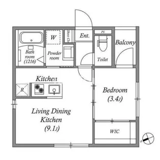 ハーモニーテラス福町【2階】の間取り