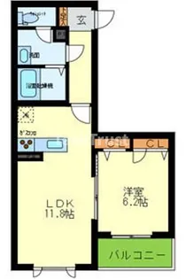 シャーメゾンベルパージュ【2階】の間取り
