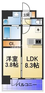 エスリードレジデンス梅田グランゲート【6階】の間取り