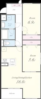 SOUTH COAT【2階】の間取り