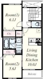 プレジール関目【2階】の間取り