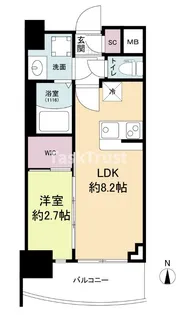 セレニテ天六ミラク【10階】の間取り
