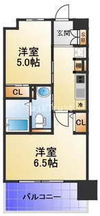 エステムプラザ梅田・中崎町Ⅲツインマークスノースレジデンス【5階】の間取り
