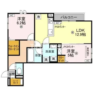 スペチアーレ太子橋【2階】の間取り