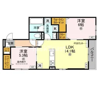 スペチアーレ太子橋【2階】の間取り