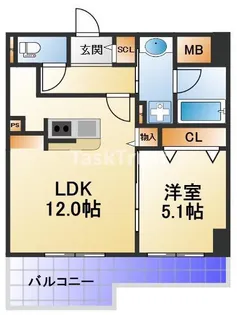 クロシェット関目【1階】の間取り