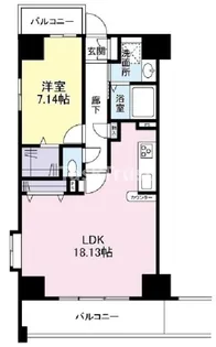 エスヴェール北梅田【10階】の間取り