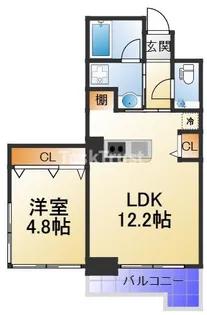 ラグレース天六【3階】の間取り