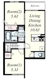プレジール関目【3階】の間取り