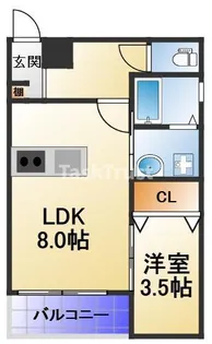 グランイニシオ都島【5階】の間取り