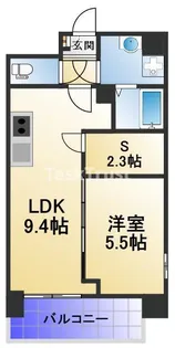 パークス堺筋本町【9階】の間取り