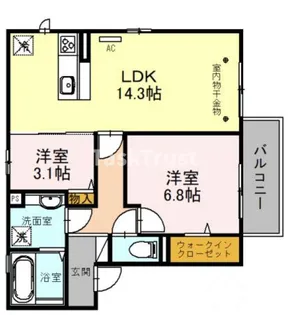 デイジーヒル【3階】の間取り
