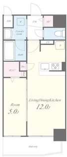 リュエルうめきた【4階】の間取り