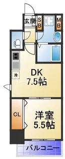 ブランブリエ京橋【5階】の間取り