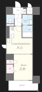 BROU上町台【8階】の間取り