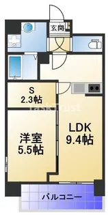 パークス堺筋本町【9階】の間取り