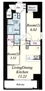 サンセール海老江【11階】の間取り
