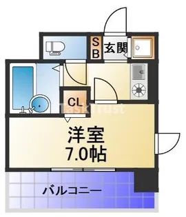 リーガル天神橋【9階】の間取り