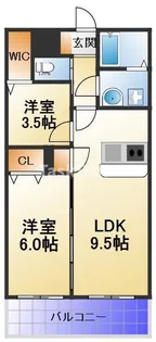 グランイニシオ都島【1階】の間取り