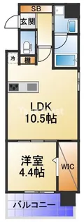 アプリーレ大阪城北【7階】の間取り