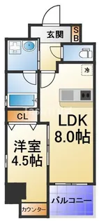 アミティエ扇町リアン【2階】の間取り