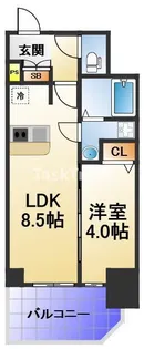 プレサンス北浜オリジン【4階】の間取り