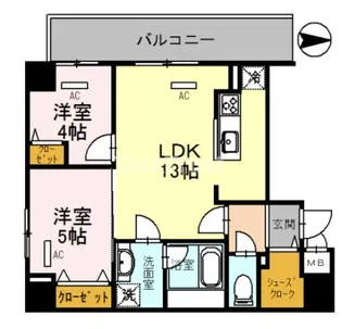 Lavart森ノ宮【4階】の間取り