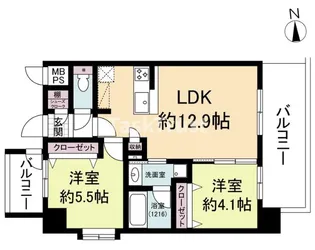 TOP COURT都島【8階】の間取り
