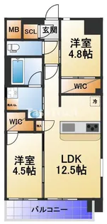 スプランディッド城東関目【3階】の間取り