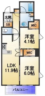 ソルティア東梅田【14階】の間取り
