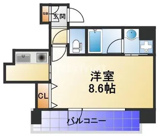 キャピトル安堂寺【15階】の間取り