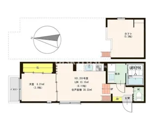 ハーモニーテラス大宮Ⅱ【1階】の間取り