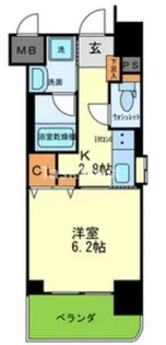 エレガントレジデンス中之島【2階】の間取り