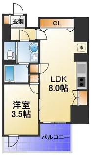 ALZA北浜【5階】の間取り