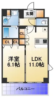 プレサンス堺筋本町フィリア【11階】の間取り
