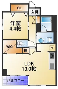 グランピア中央【4階】の間取り