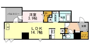Y’s Court東梅田【9階】の間取り