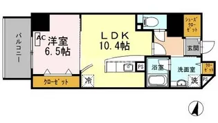 Y's Court東梅田【10階】の間取り