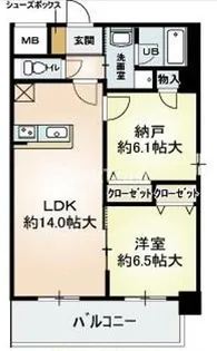 デセンテ北梅田【3階】の間取り