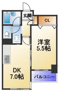 グランピア中央【6階】の間取り