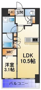 アーバネックス同心【9階】の間取り